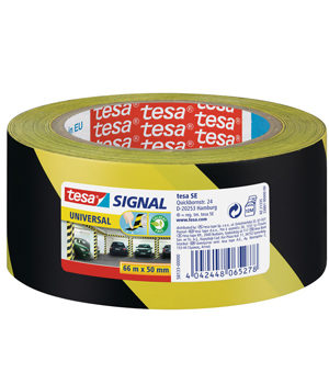 Fita Adesiva PP Sinalização Amarelo / Preto 50mmx66mts 1un
