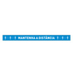 Sinalética MANTENHA A DISTÂNCIA Vinil Chão 1000x100mm