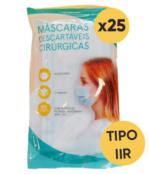 Máscara Descartável IIR 5x25un