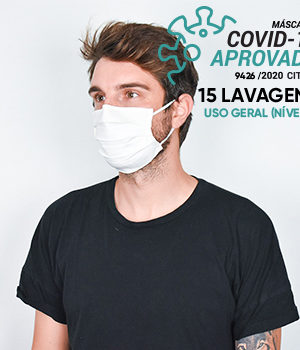 Máscara Reutilizável 15 Lavagens DANIELLE A Branco 10un