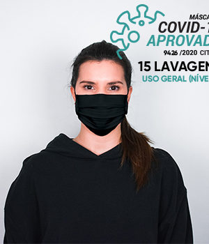 Máscara Reutilizável 15 Lavagens DANIELLE A Preto 10un