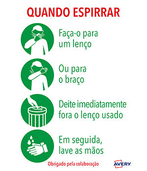 Sinalética Quando Espirrar Adesivo A4 2un