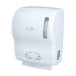 Dispensador Toalhas Rolo c / Auto-Corte ABS Branco