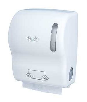 Dispensador Toalhas Rolo c / Auto-Corte ABS Branco