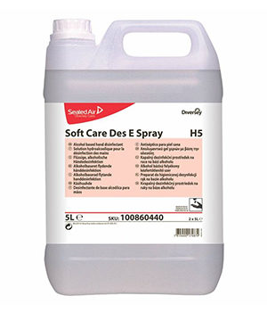 Desinfetante Soft Care DES e Spray H5 (base álcool) 5Litros