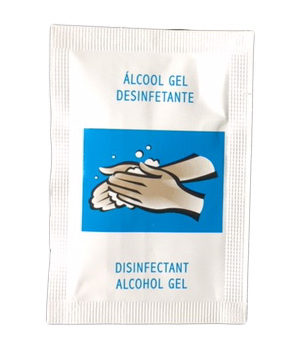 Saqueta Gel Desinfetante 3ml Cx 500un