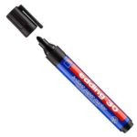 Marcador Fino p / Sacos Colheita Sangue Edding 30 Preto  PVC 10u