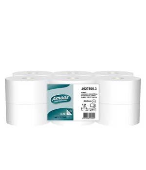 Papel Higiénico (Jumbo) 120mts 2Fls Amoos Pasta 12un
