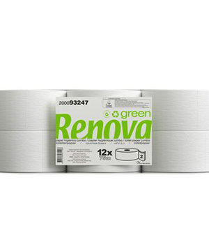 Papel Higiénico (Jumbo) 075mts 2Fls Renova Green 12un