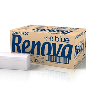 Toalhas Mão ZigZag 21x22cm Renova Blue 1Fls 200x20