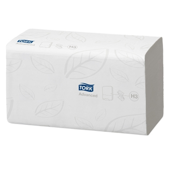 Toalhas Mão ZigZag 23x25cm TORK H3 Advanced Branco