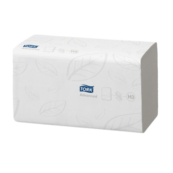 Toalhas Mão ZigZag 23x23cm TORK H3 Advanced Branco