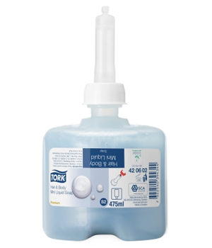 Gel Banho Corpo e Cabelo TORK S2 475 500ml 8un
