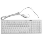Teclado Silicone Higienizável / Lavável USB Branco