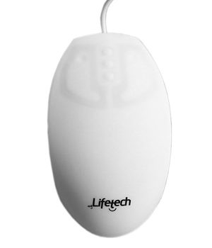 Rato PC Silicone Higienizável / Lavável USB Branco